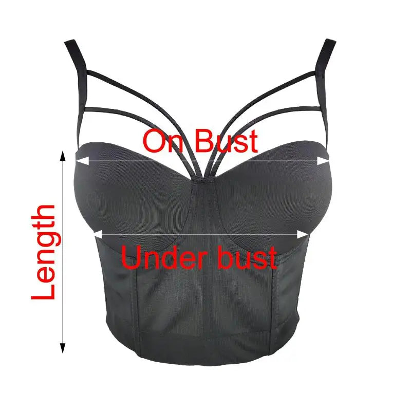 Crystal Embroidered Bustier Corset Crop Top Evening Party Stage Bralette