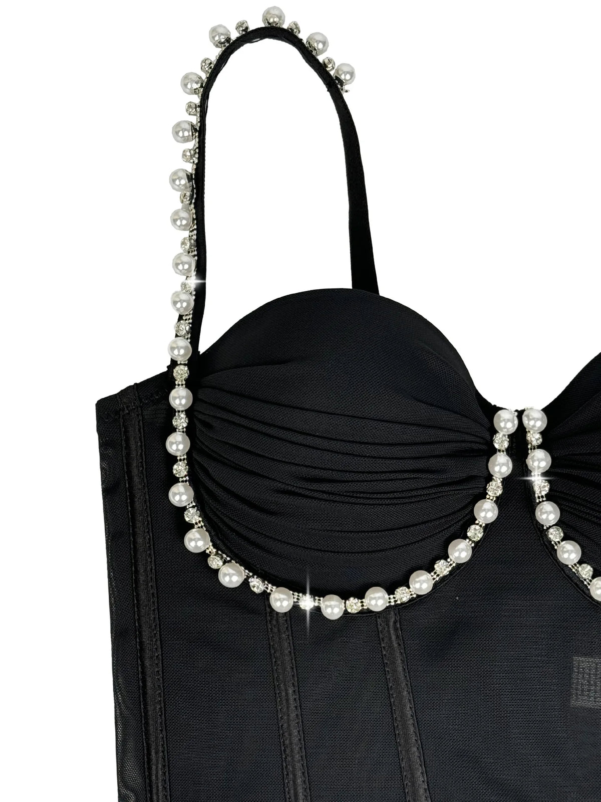 G&T The Royal Pearl Trim Corset Top