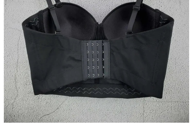 AB Crystal Beaded Bustier Corset Crop Top Glitter Nightclub Stage Camisole