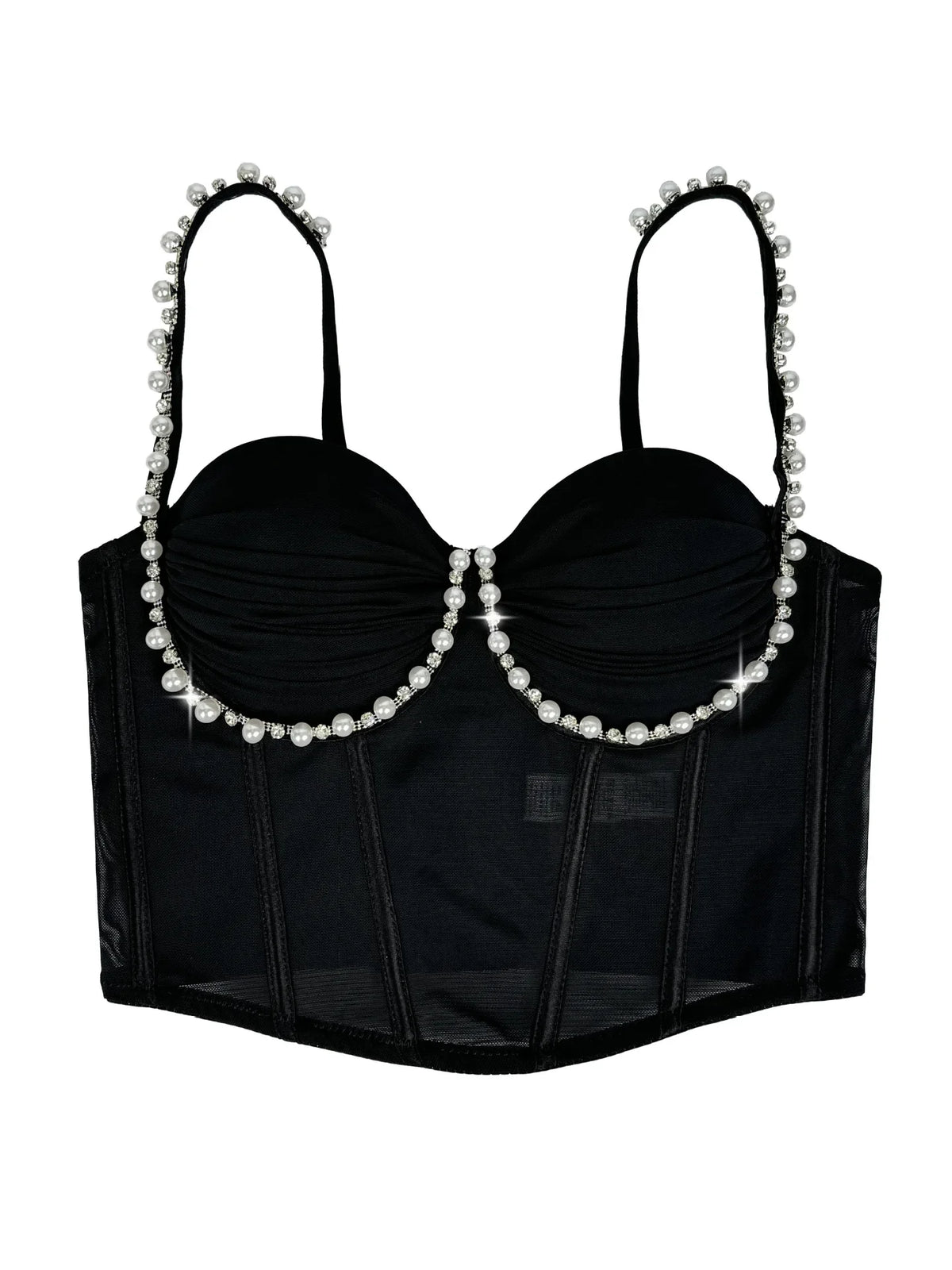 G&T The Royal Pearl Trim Corset Top