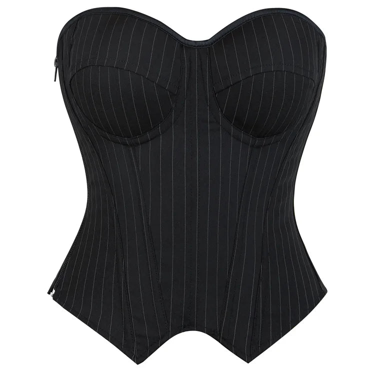 The Boss Corporate Pinstripe Corset