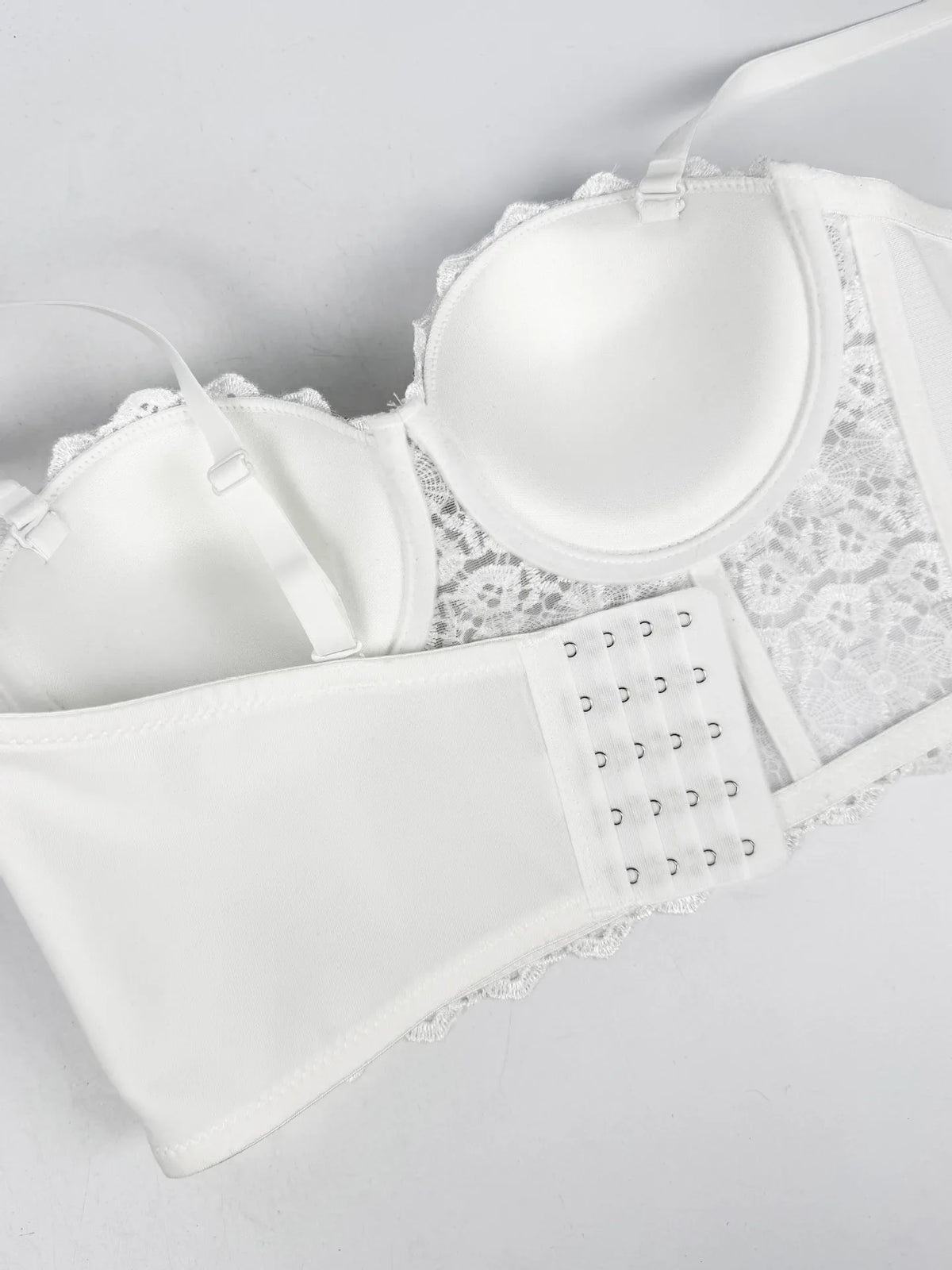 Lace Embroidery Diamond Tassel Bustier Corset Crop Top Stage Party Bralette