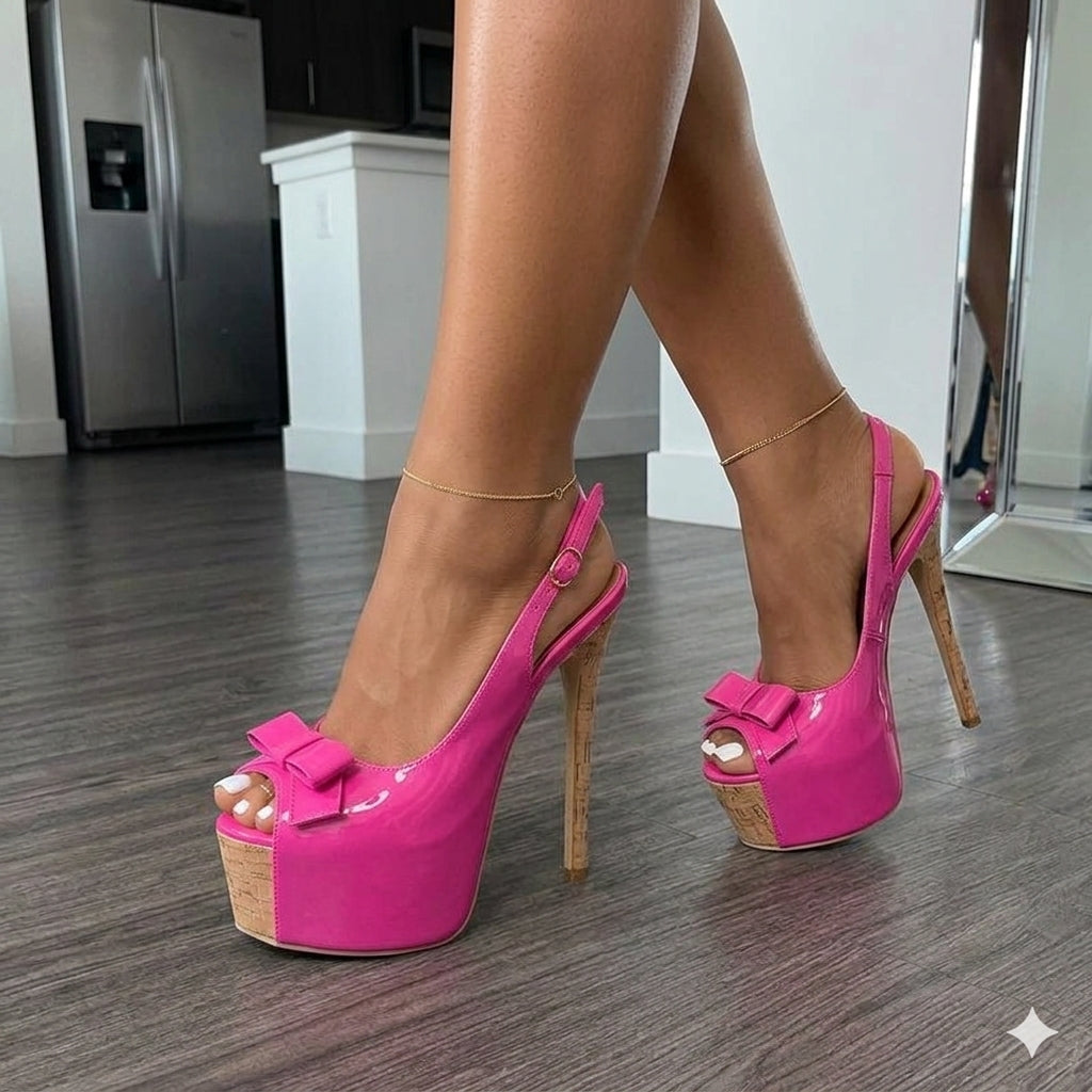 Babydoll Open-Toe Pumps